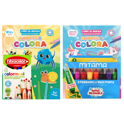 Kit Album da Colorare “Libri in Musica - Ascolta e Colora, con QRcode”