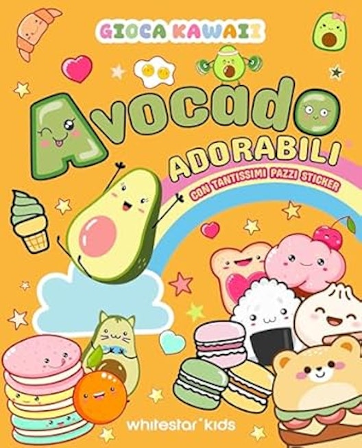 Gioca kawaii. Avocado adorabili. Con tantissimi pazzi stickers